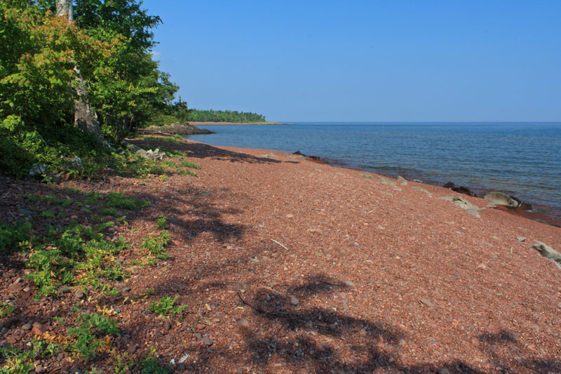 lake superior view on the north beach trail